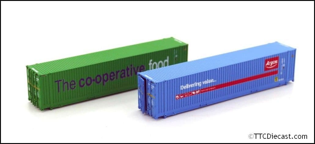 Dapol 2F-028-017 45ft Hi-Cube Container Pack (2) Argos/Co op N Gauge *LAST FEW*