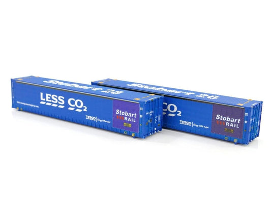Dapol 2F-028-023 45ft Curtainside Container Set (2) LessCo2 N Gauge