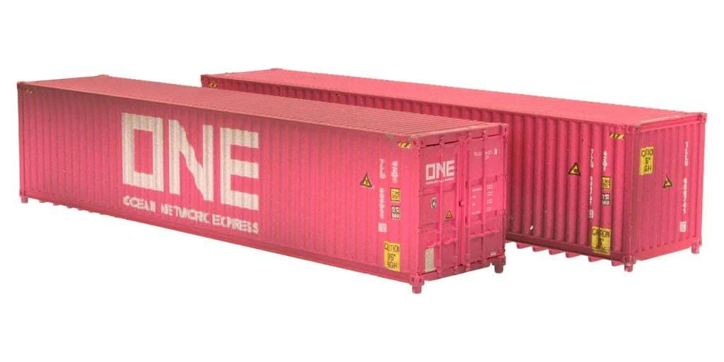 Dapol 2F-028-119 40ft Container Set (2) ONE Weathered N Gauge