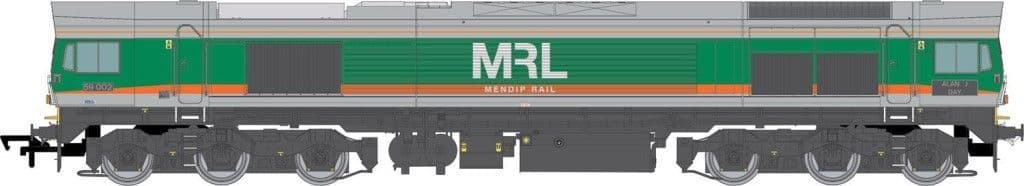 Dapol 4D-005-007SSM Class 59 002 'Alan J Day' Mendip Rail (DCC-Sound/Smoke) *PRE ORDER £280.46*