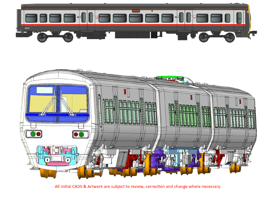 Dapol 4D-323-002D Class 323 323227 Regional Railways Greater Manchester PTE DCC Fitted OO Gauge