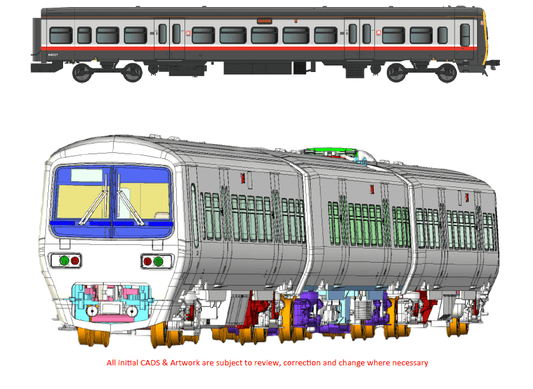 Dapol 4D-323-002D Class 323 323227 Regional Railways Greater Manchester PTE DCC Fitted OO Gauge