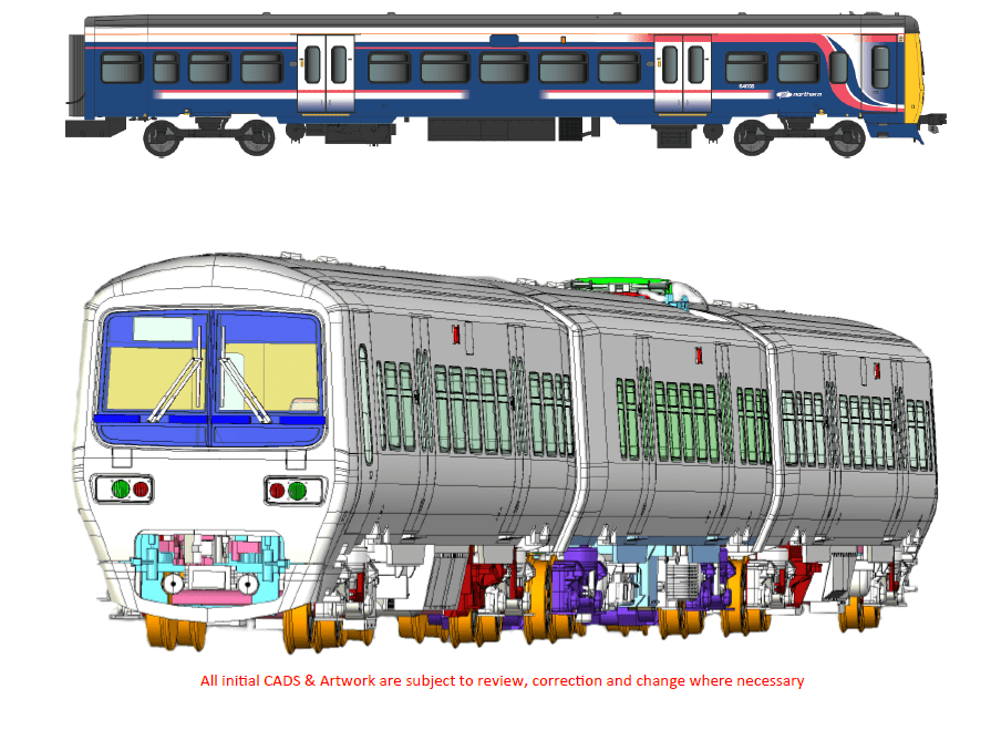 Dapol 4D-323-004 Class 323 First North Western Barbie with Northern branding OO Gauge - PRE ORDER