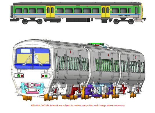 Dapol 4D-323-007S Class 323 323221 Regional Railways Centro Heritage Repaint DCC Sound Fitted OO