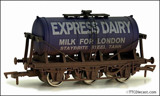 Dapol 4F-031-018 6 Wheel Milk Tank Express Dairy Weathered, OO Gauge