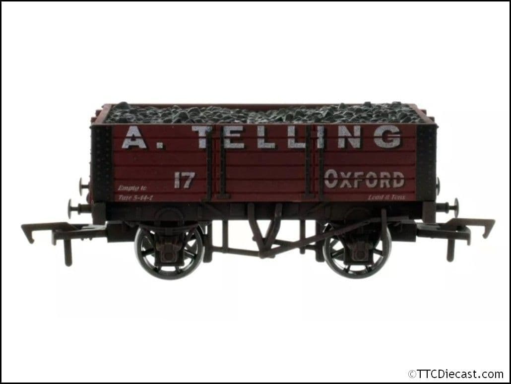 Dapol 4F-052-024 5 Plank Wagon - A.Telling No.17 - Weathered - OO Gauge *LAST FEW*