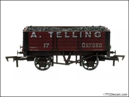 Dapol 4F-052-024 5 Plank Wagon - A.Telling No.17 - Weathered - OO Gauge *LAST FEW*