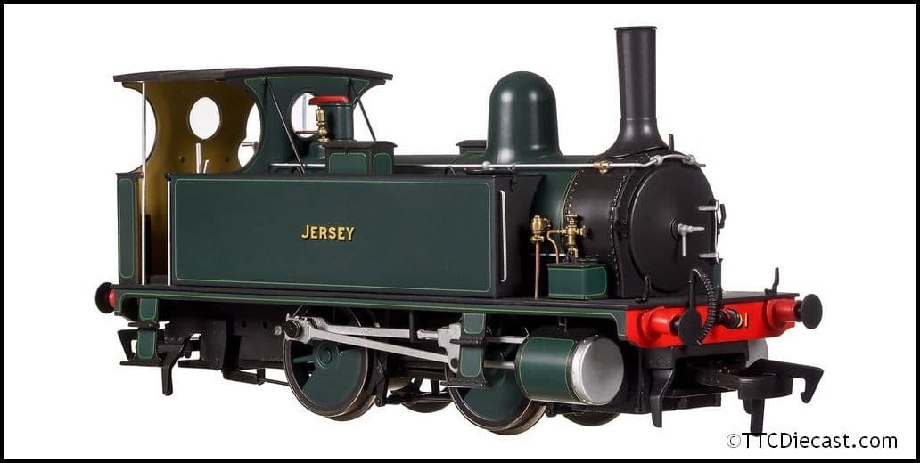 Dapol 4S-018-012 B4 0-4-0T 91 'Jersey' Lined Dark Green - OO Gauge