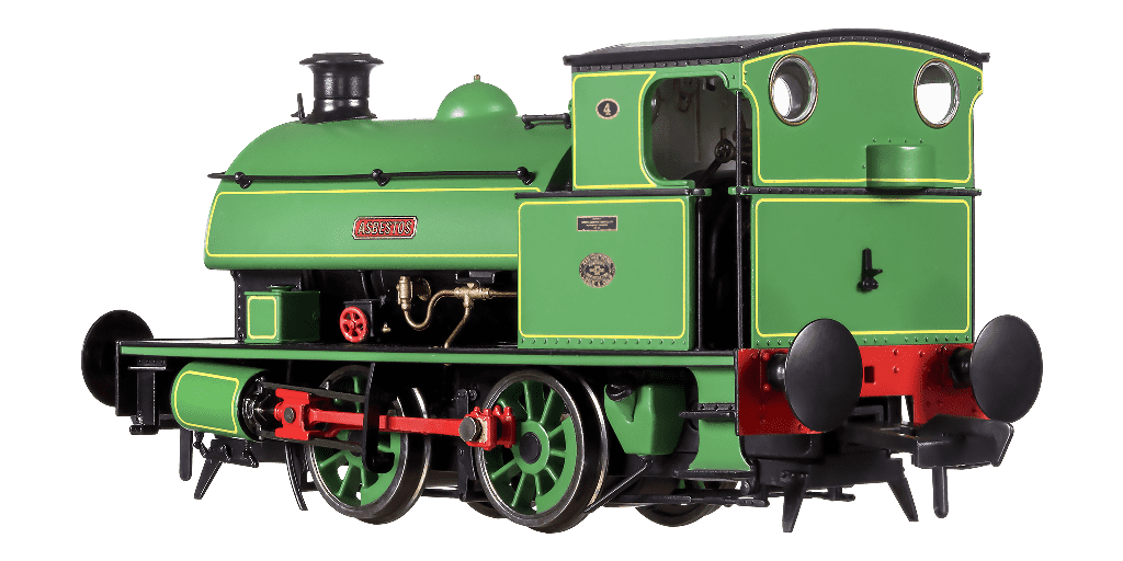 Dapol 4S-024-001 HL 0-4-0 4 'Asbestos' Green Lined Yellow, OO Gauge - LAST FEW