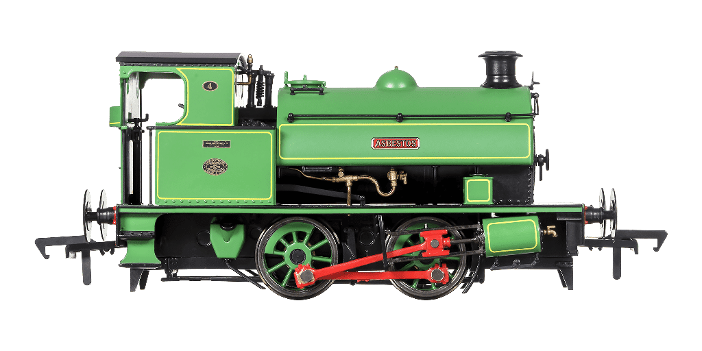 Dapol 4S-024-001S HL 0-4-0 4 'Asbestos' Green Lined Yellow (DCC-Sound) OO Gauge *LAST FEW*