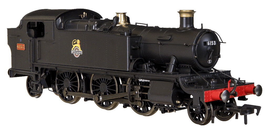 Dapol 4S-041-013 Large Prairie 2-6-2 6153 BR Early Black OO Gauge