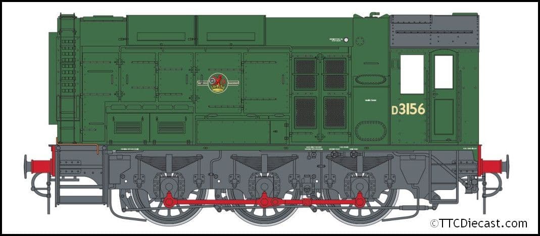 Dapol 7D-008-018 Class 08 D3156 BR Late Green - O Gauge