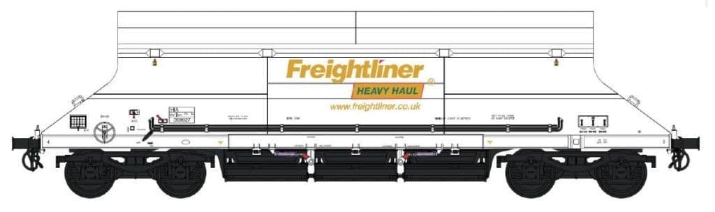 Dapol 7F-026-003 HIA Limestone Hopper Freightliner Heavy Haul White 369027 O Gauge