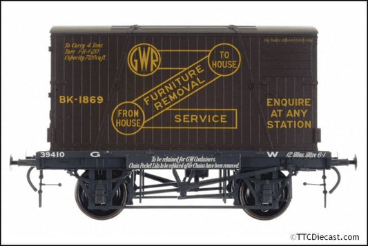 Dapol 7F-037-007 GWR Conflat 39410 BK2 Choc Ctner BK-1869 Furniture Removal, O Gauge