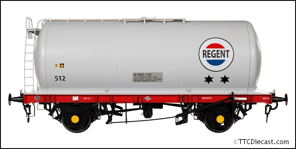 Dapol 7F-064-003 45t TTA Tank Wagon Regent Grey/Red 512 - O Gauge *LAST ONE*