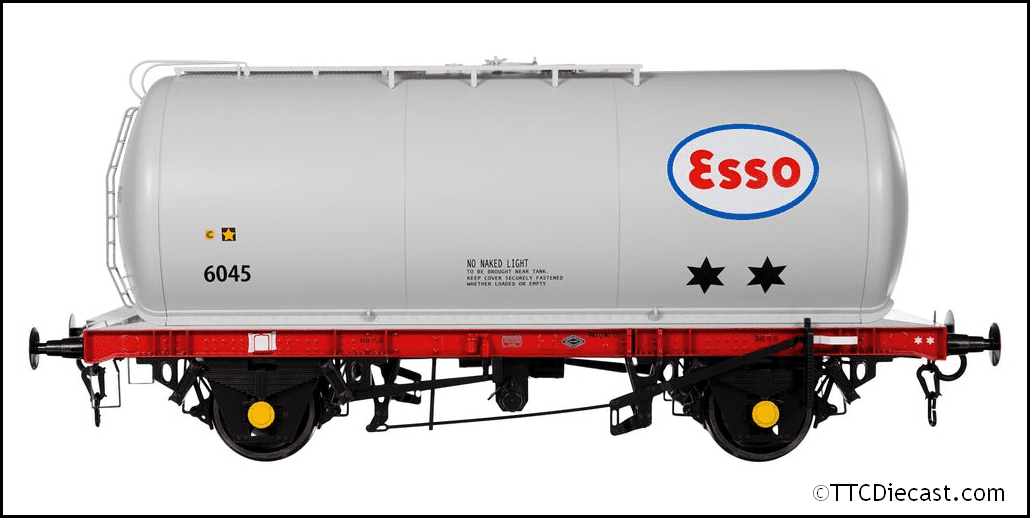 Dapol 7F-064-009 45t TTA Tank Wagon Esso Red/Grey Chassis 6102 - O Gauge