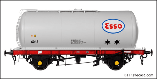 Dapol 7F-064-009 45t TTA Tank Wagon Esso Red/Grey Chassis 6102 - O Gauge