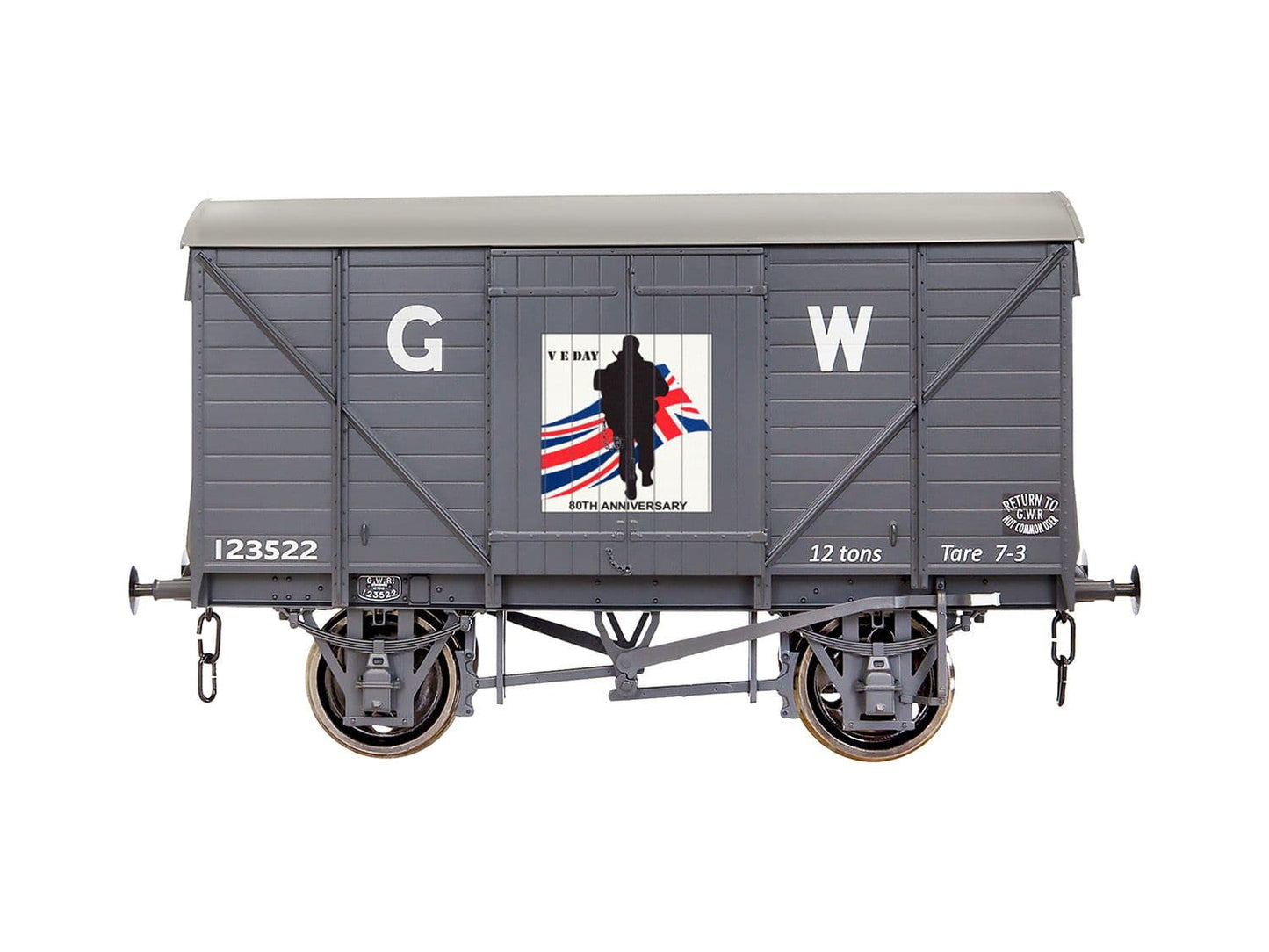 Dapol 7F-066-011W GW Standard 12t Van VE Day 80th Anniversary Army Weathered O Gauge *PRE ORDER £53.99*
