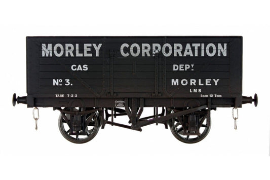 Dapol 7F-080-032W 8 Plank Wagon Morley Corp 3 Weathered, O Gauge *LAST FEW*
