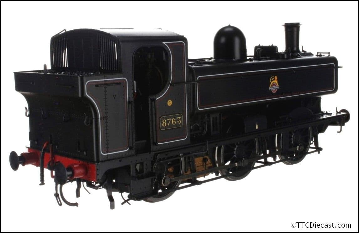 Dapol 7S-007-012 Class 57xx Pannier 8763 BR Lined Black Early Crest - O Gauge *LAST FEW*
