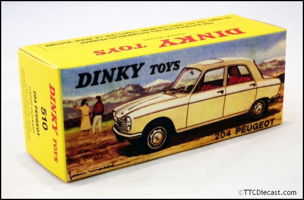 Dinky 510 Peugeot 204 -Red Reproduced by Atlas Editions