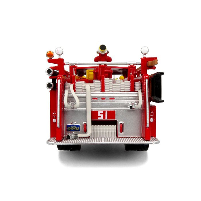 Iconic Replicas 500393 Ward LaFrance Ambassador Fire Engine 51 Los Angeles County of Fire Department 1973, 1:50 Scale *PRE ORDER £143.09*