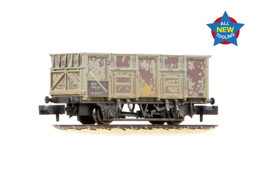 Farish 378-052 BR 24.5T Mineral Wagon BR Grey (TOPS) WEATHERED N Gauge *PRE ORDER £23.7*