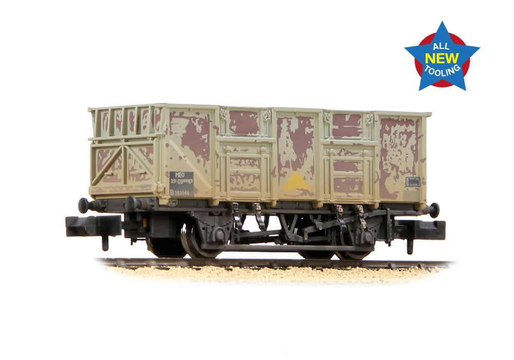 Farish 378-052A BR 24.5T Mineral Wagon BR Grey (TOPS) WEATHERED N Gauge *PRE ORDER £23.7*