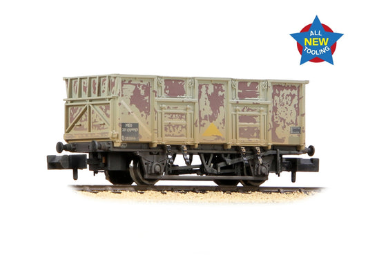 Farish 378-052A BR 24.5T Mineral Wagon BR Grey (TOPS) WEATHERED N Gauge *PRE ORDER £23.7*