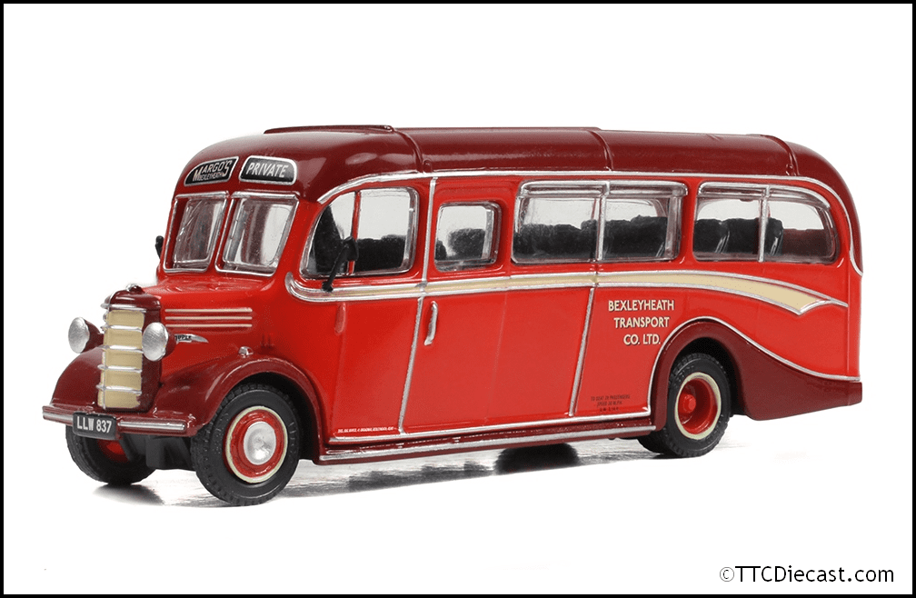 EFE E20141 Bedford OB Coach LLW837 Margos of Bexleyheath - 1/76 Scale