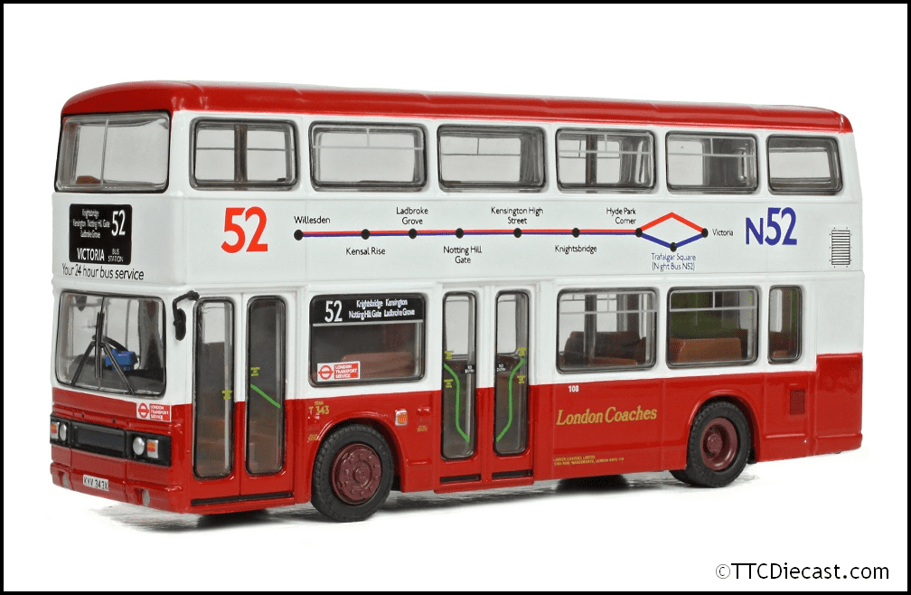 EFE E28831  Leyland Titan B15, London Coaches, T343 Route 52 Victoria Bus Station