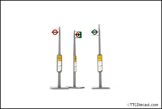 EFE 99619 Bus Stops With Decals (Set Of 3)