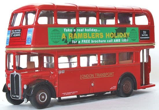 EFE 10128B AEC Regent SRT ' London Transport ' Rambler Holidays, Route 351 St Albans PRE OWNED