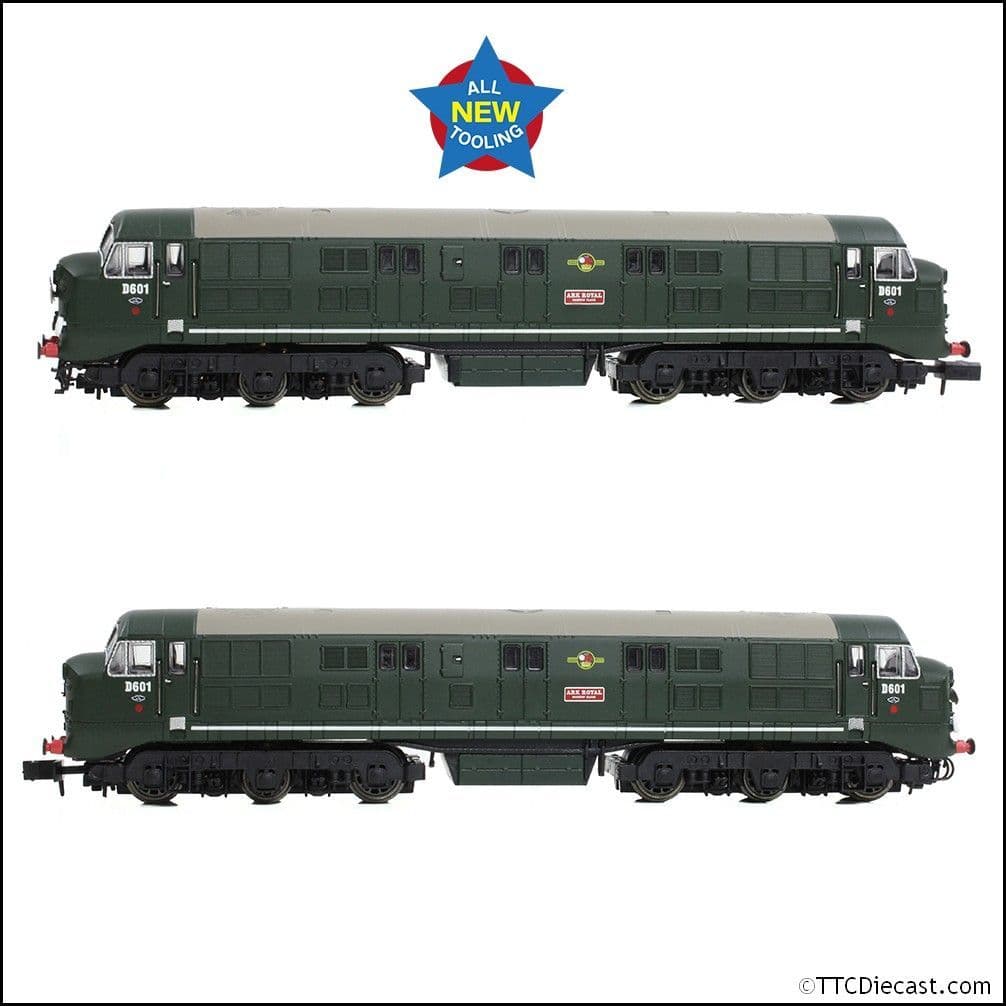 EFE Rail E84523 Class 41 'Warship' Disc D601 'Ark Royal' BR Green (L/Crest), N Gauge