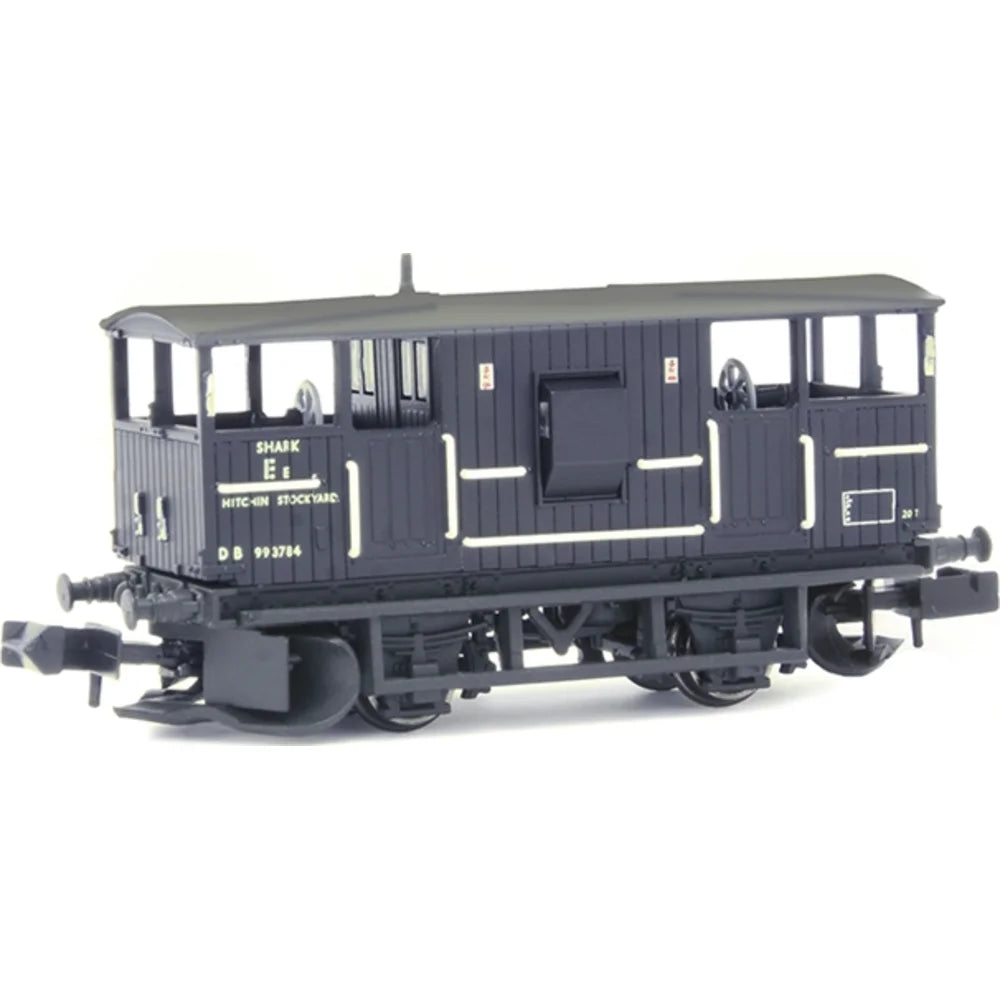 Farish E87517 BR 20T ‘Shark’ Ballast Plough Brake Van BR Departmental Black *LAST ONE**, OO Gauge