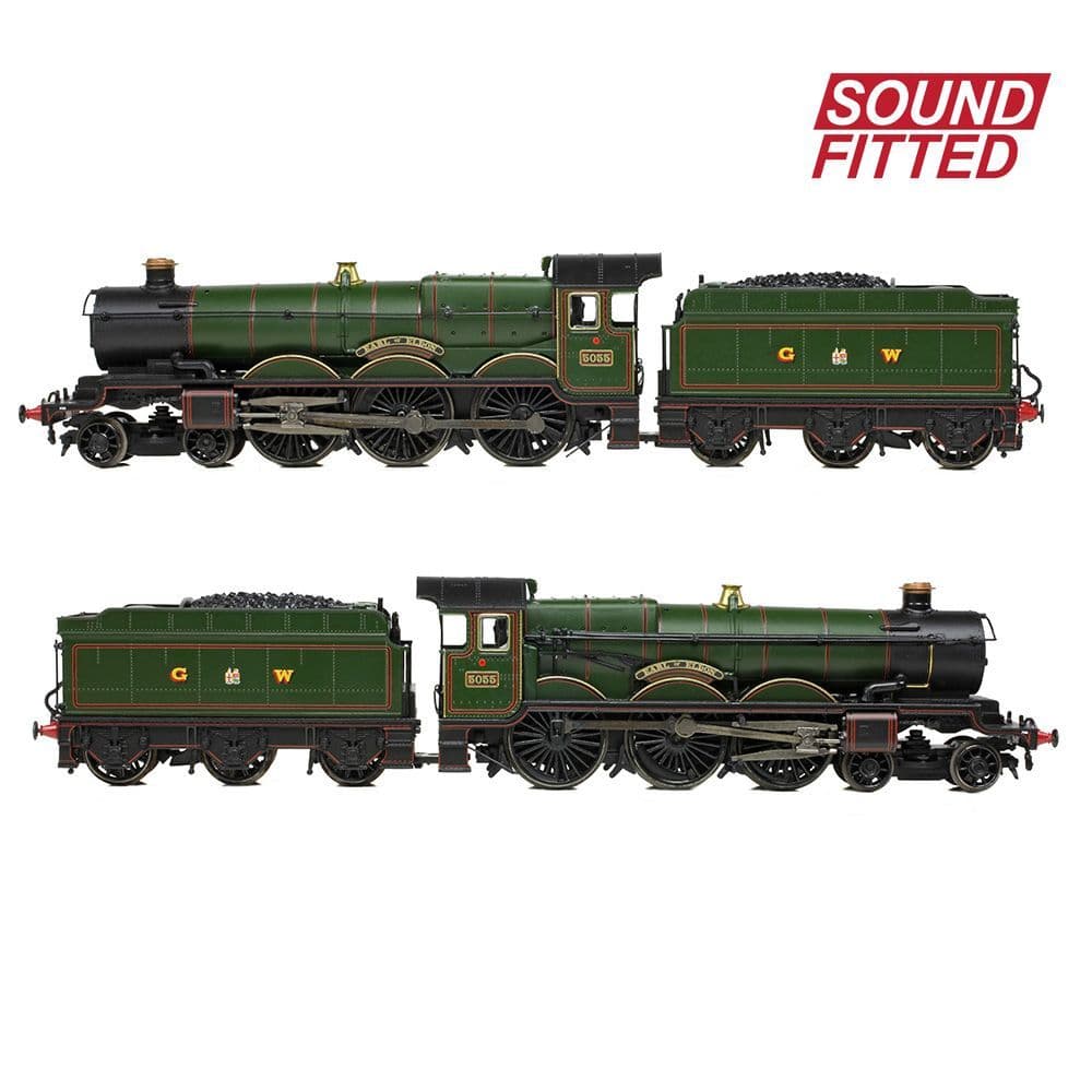 Farish 372-034SF GWR 4073 'Castle' 5055 'Earl of Eldon' GWR Lined Green (GW Crest) (DCC SOUND) N Gauge *PRE ORDER £246.46*