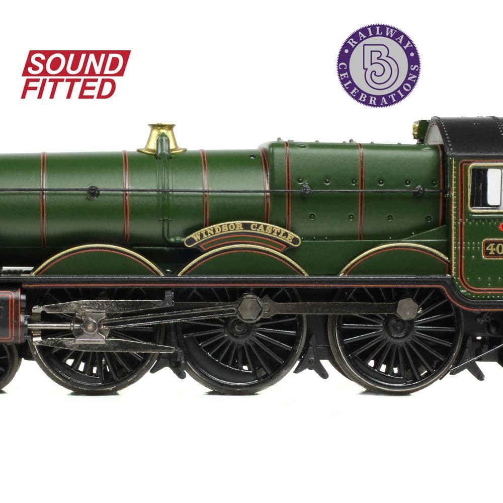 Farish 372-035SF GWR 4073 'Castle' 4082 'Windsor Castle' GWR Lined Green (Shirtbutton) (DCC SOUND) N Gauge *PRE ORDER £246.46*