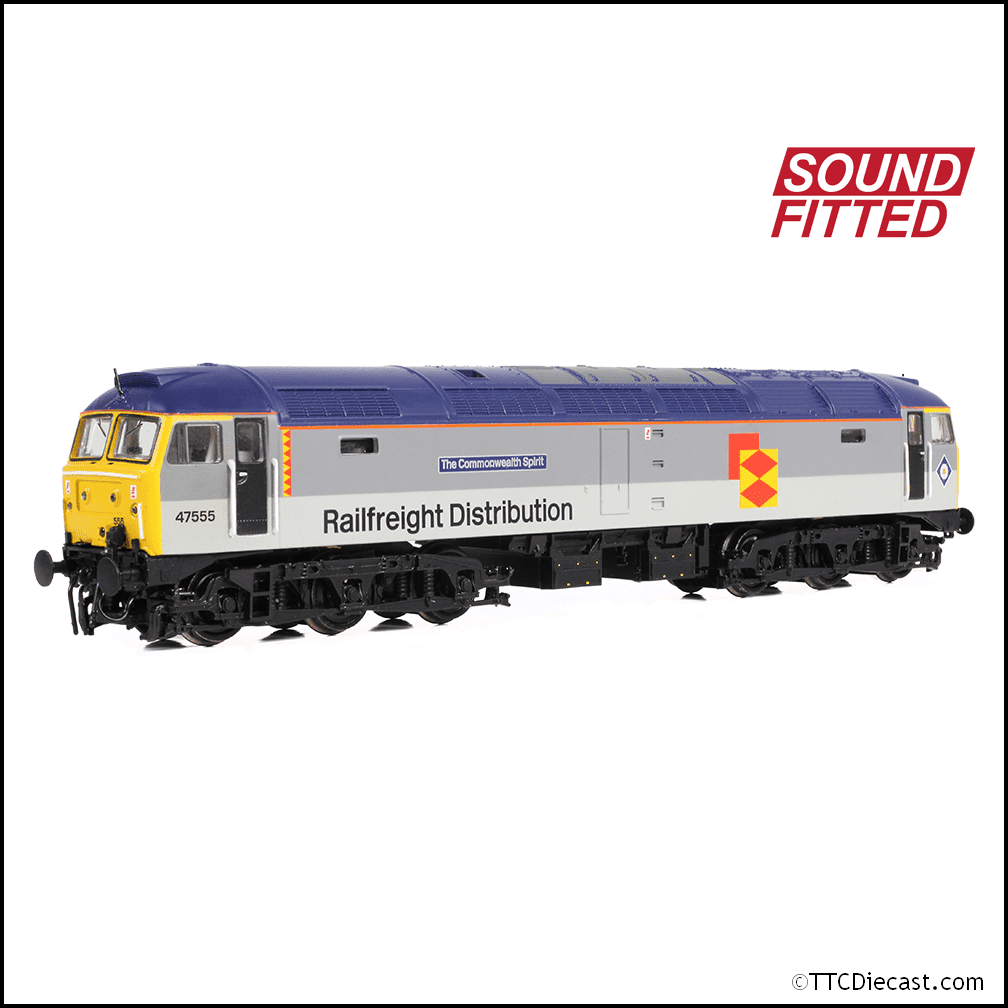 Farish 372-263SF Class 47/4 47555 'The Commonwealth Spirit' BR RF Distribution European N Gauge
