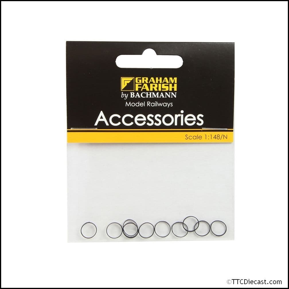 Farish 379-429 LMS Stanier 8F & LNER O6 Traction Tyres (x10) N Gauge ...