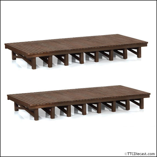 Scenecraft 42-0010 Wooden Platforms (x2) - N Gauge