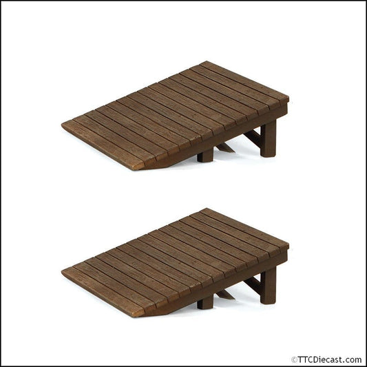 Scenecraft 42-0011 Wooden platform Ramps (x2) - N Gauge