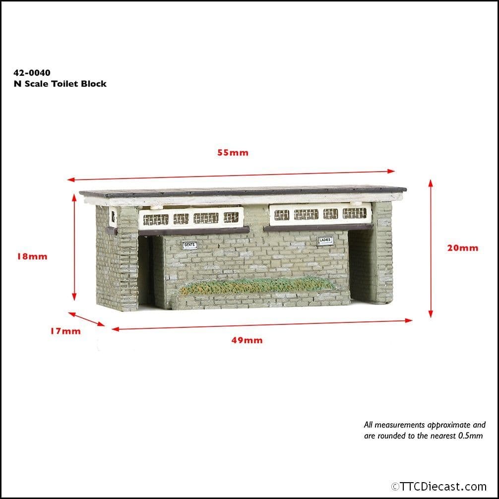 Scenecraft 42-0040 Toilet Block, N Gauge *LAST FEW*