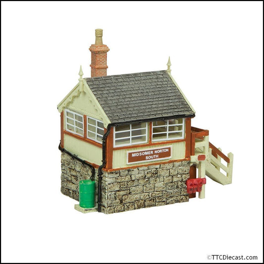 Scenecraft 42-0100C Midsomer Norton Signal Box Chocolate and Cream - N Gauge