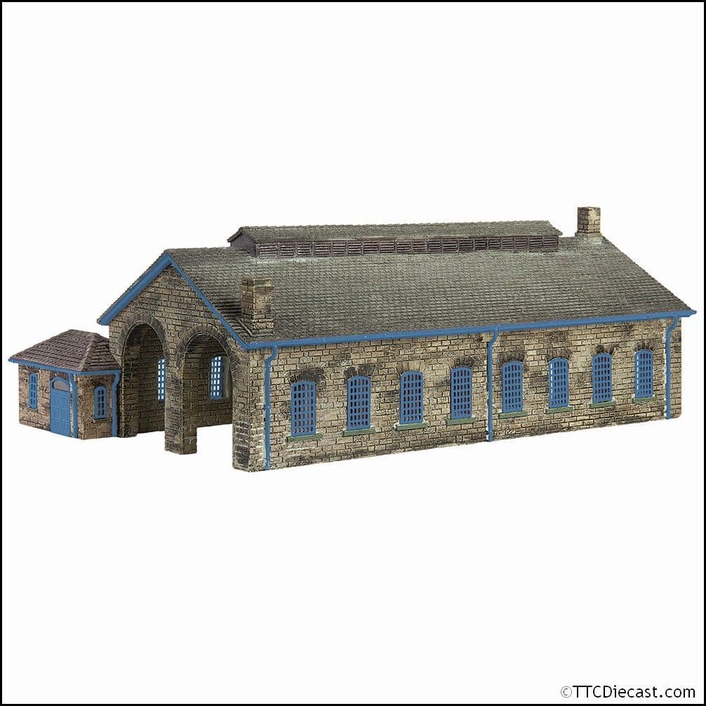 Scenecraft 42-0157B Two Road Stone Engine Shed Blue - N Gauge