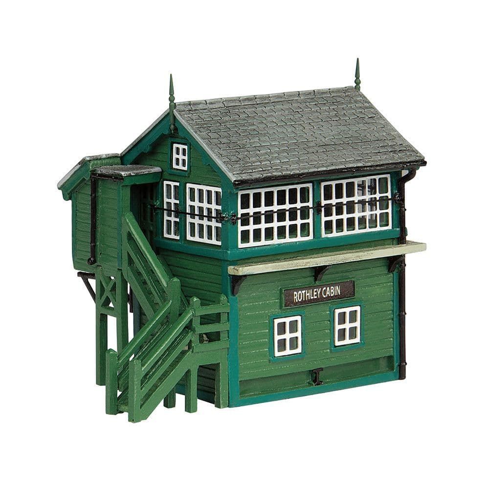 Scenecraft 42-0168G GCR Wooden Signal Box Green, N Gauge