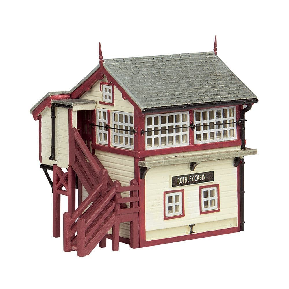 Scenecraft 42-0168M GCR Wooden Signal Box Maroon and Cream, N Gauge