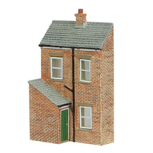 Scenecraft 42-0217G Low Relief Rear Of Terrace - Right Hand, Green Door N Gauge