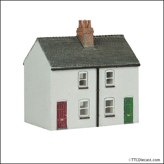 Scenecraft 42-125X Rendered Workers' Cottages N Gauge