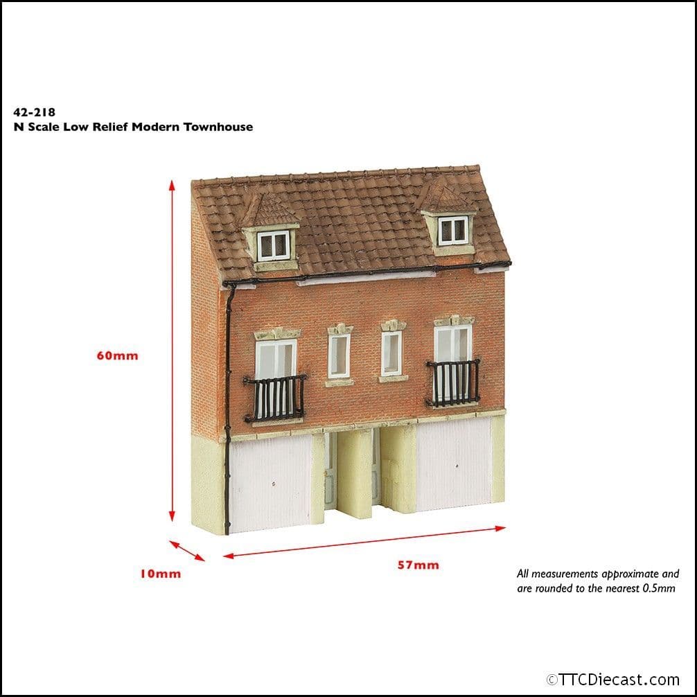 Scenecraft 42-218 Low Relief Modern Town Houses - N Gauge