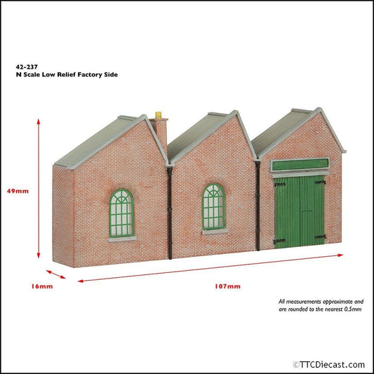 Scenecraft 42-237 Low Relief Factory Side - N Gauge
